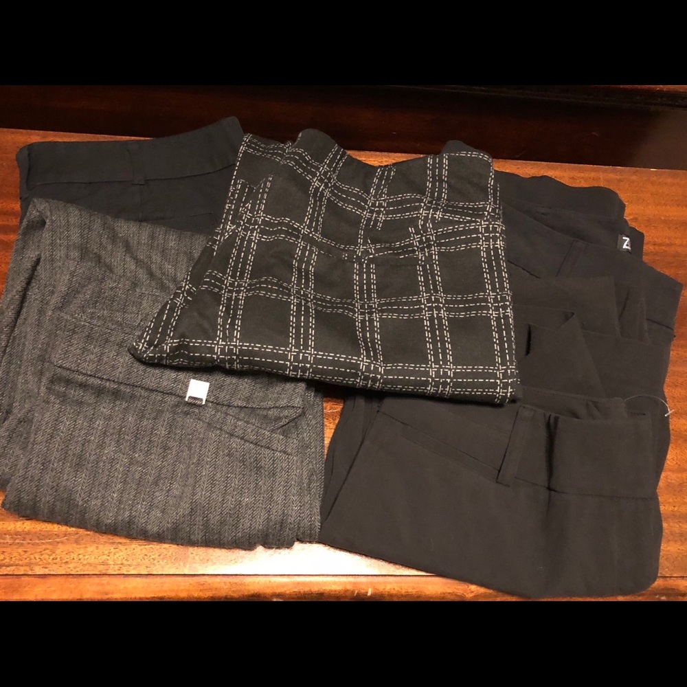 FIVE pair lot dress/work pants NY and Company